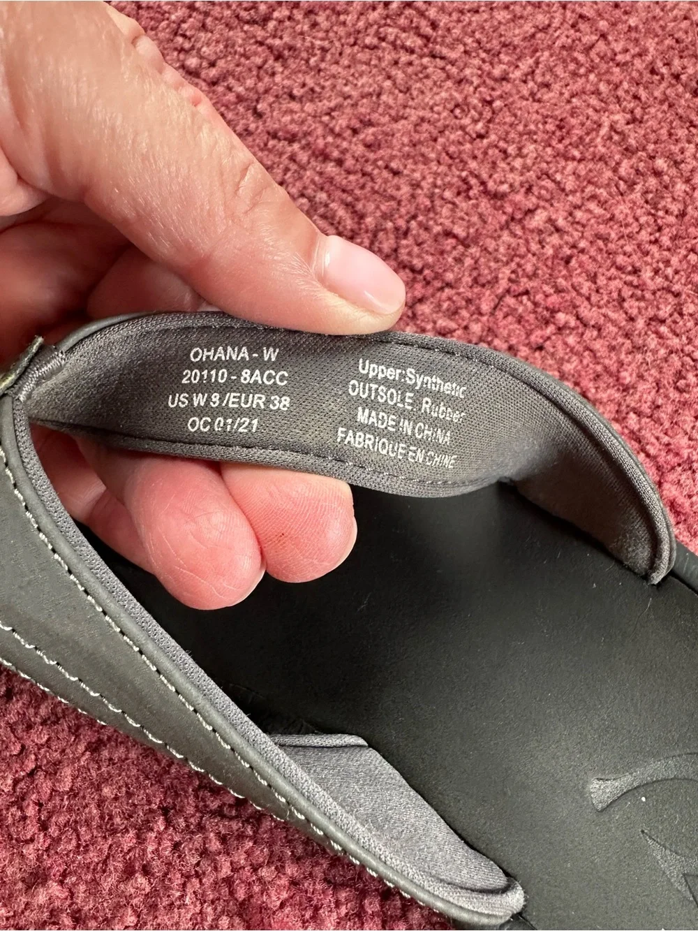 OluKai Gray Women's Thong Sandals